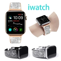 woman diamond strap for apple watch bands 40mm 38mm for iwatch series 6 4 3 5 band 44mm 42mm stainless steel bracelet fashion