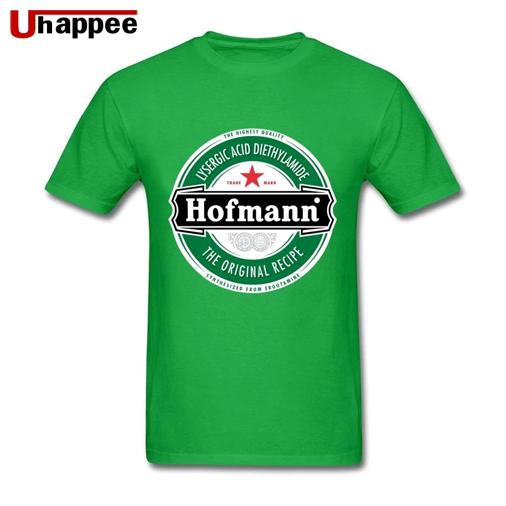 Винтажная Уникальная футболка Hofmann LSD beer label для мужчин брендовые футболки с