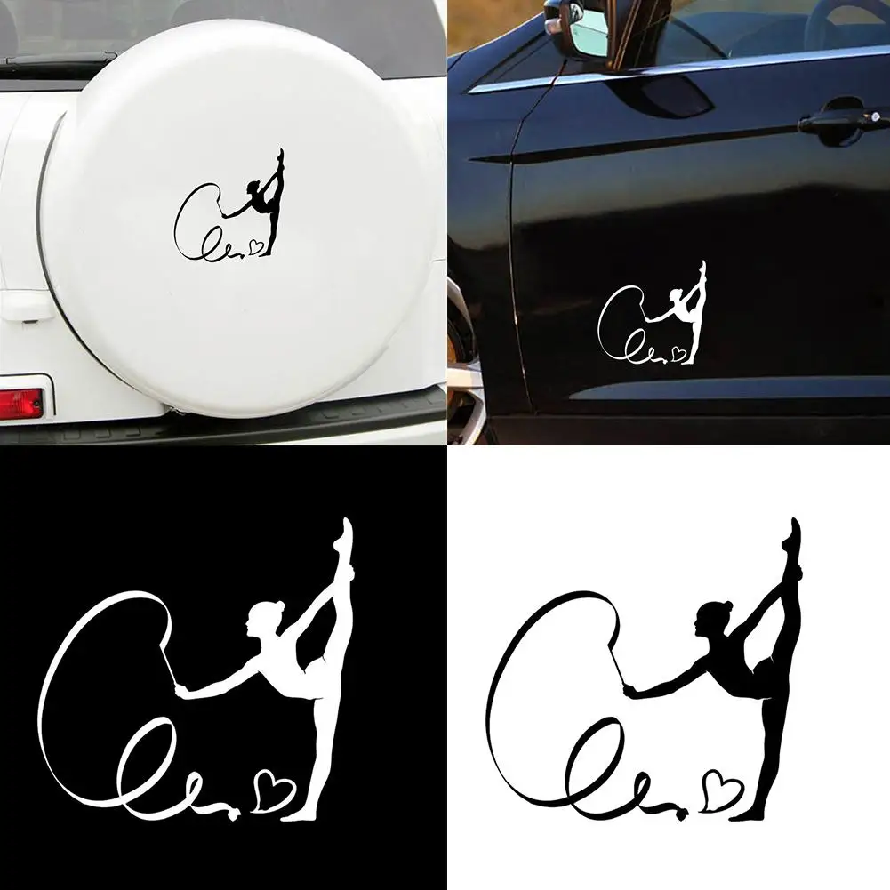Интересный гимнастический силуэт автомобиля стикер кузова декоративные