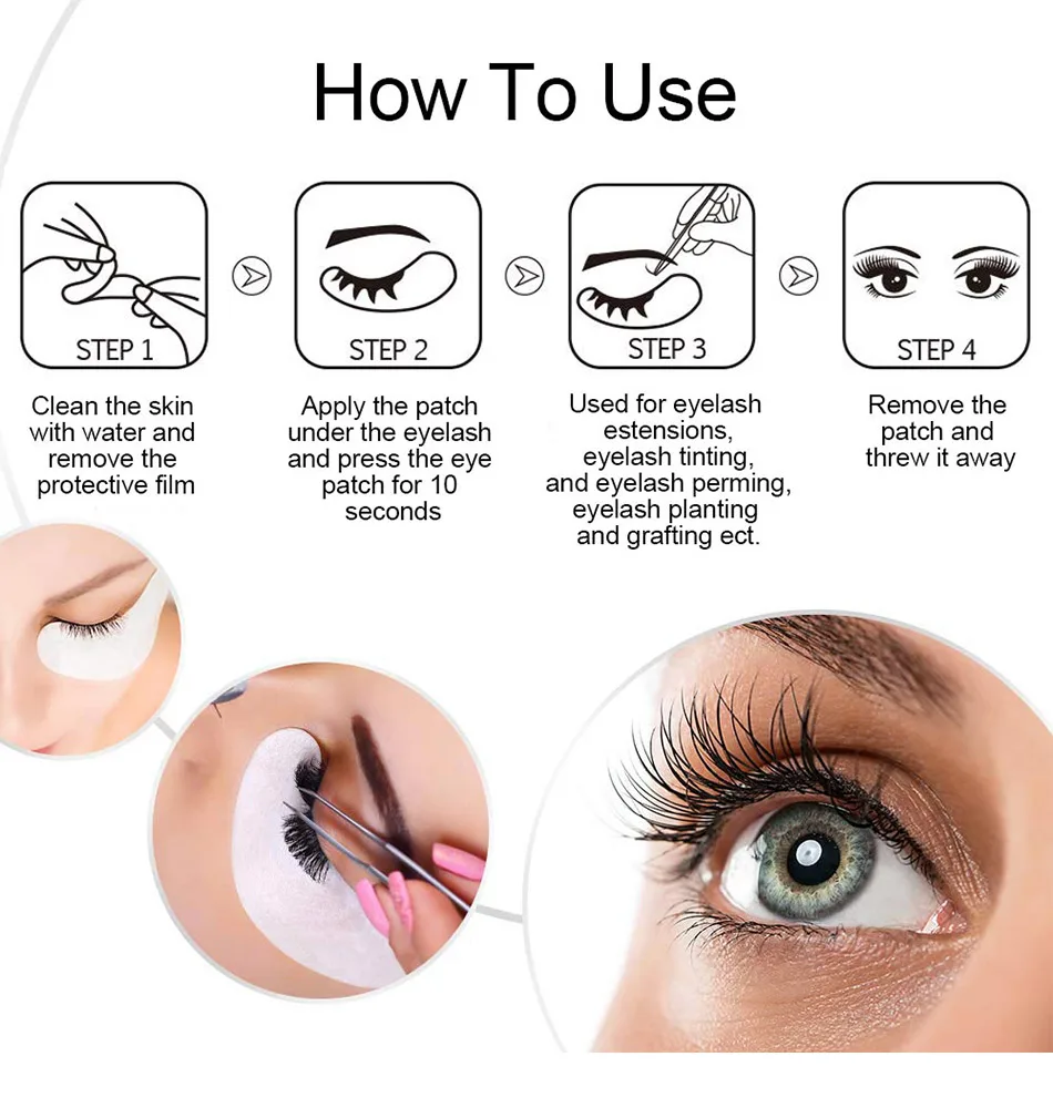 

5 / 10Pairs Hydrogel Patches Lash Extension Eye Stickers Grafting Eyelash Under Eye Pads Eyelashes Extension Lashes Tools Makeup