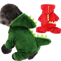 designer pet dog clothes small medium sized velvet dinosaur dog clothes thick warm four legged dog clothes cat clothes wholesale