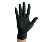 Черные одноразовые нитриловые перчатки без присыпки, для использования в стиле Хо, для уборки, промышленного использования, латексные тату перчатки # M1, 100 шт.