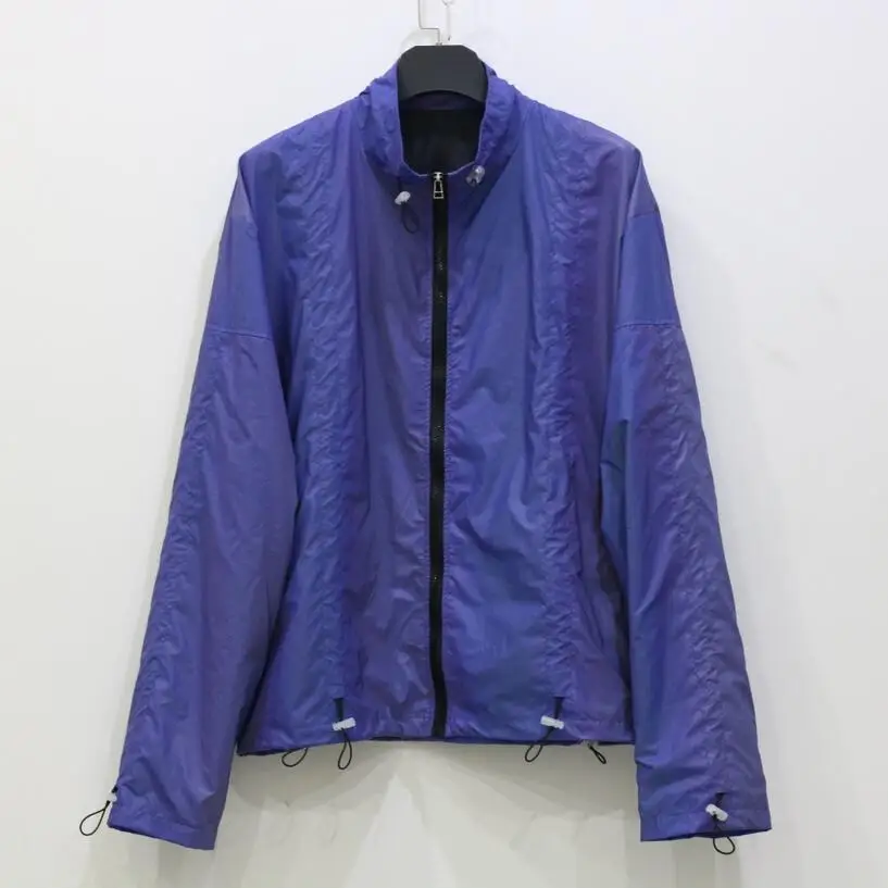 

Reflective Jacket Men Brand Hip Hop Dance Fluorescent Drawstring Mens Jackets and Coats Harajuku Oversized Windbreaker Jaqueta