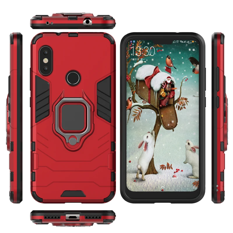 Армированный роскошный Магнитный чехол для Redmi 6 Pro Note 4 4X 5 с металлическим