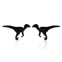 wangaiyao new ladies small fresh and cute stainless steel dinosaur earrings simple elementary school ear jewelry holiday gifts