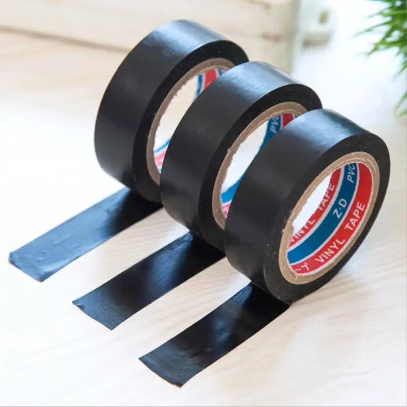 black-electrician-wire-insulation-flame-retardant-plastic-tape-electrical-high-voltage-self-adhesive-tape-pvc-waterproof-tape-6m