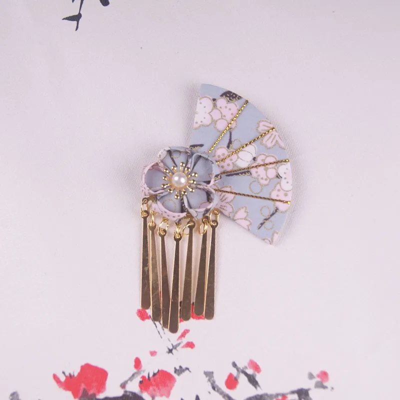 Аксессуары для волос в японском стиле с цветком вишни заколка кимоно античном