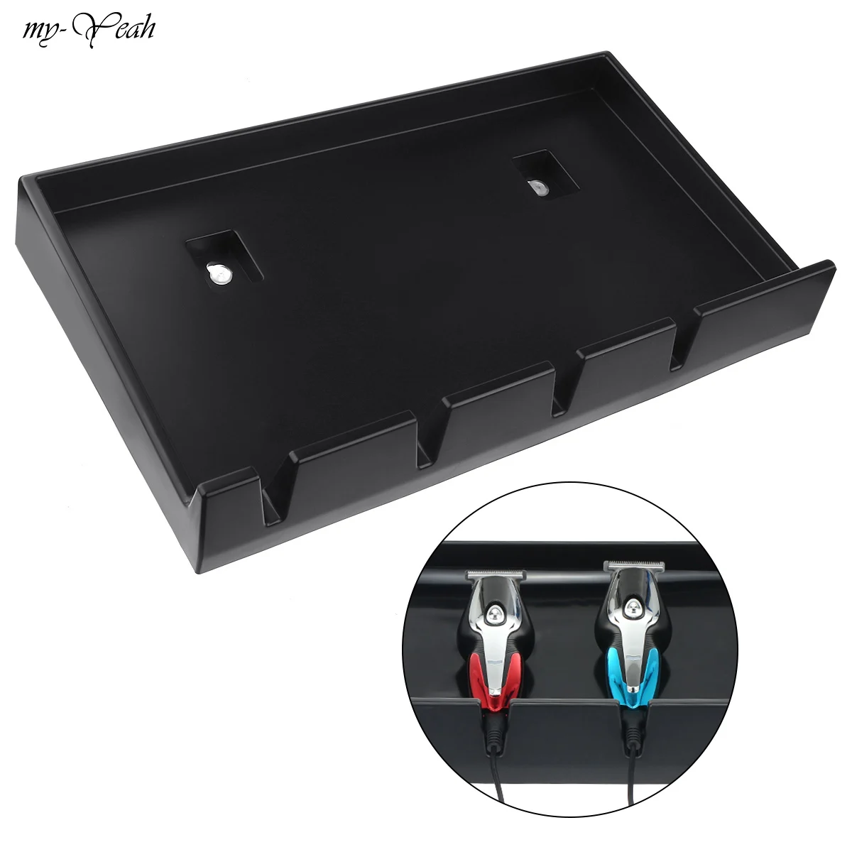 4 Slots Anti-slip Barber Clipper Tray Salon Clippers Organizer Razor Case Hair Cutting Machine Holder Styling Tool | Красота и