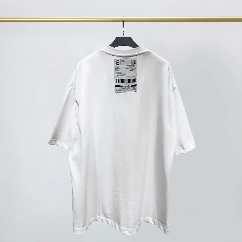 

VETEMENTS T-shirt 2021 Men Women Vetements Tracking T-shirts Back Postmark Spring Summer VTM Tops Tag High Quality Cotton Tee