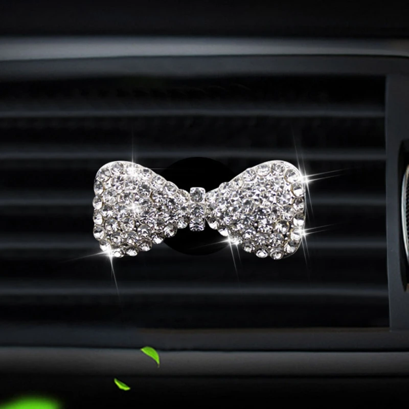 

Crystal Bow Air Vent Clip Automotive Fragrance Diffuser Car Interior Decorations Excellent Gifts for Driver