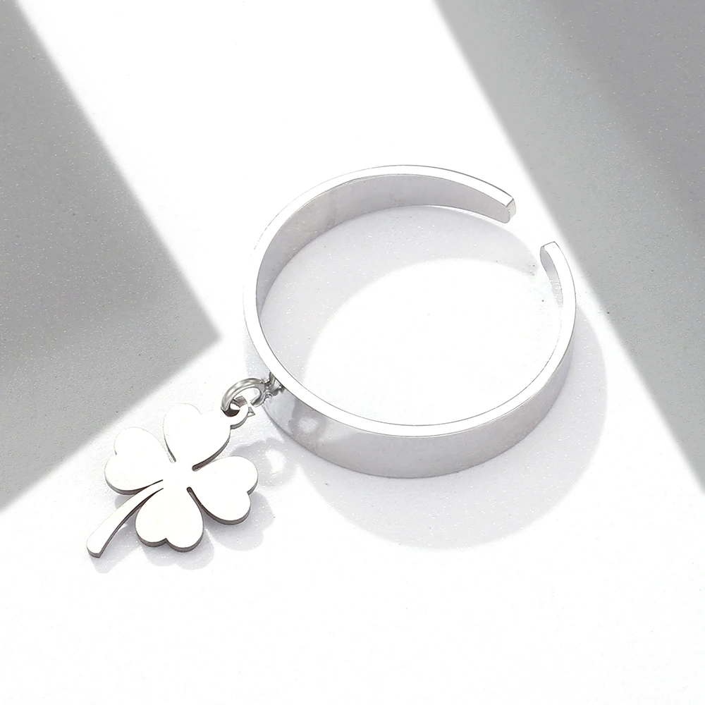 Кольца из нержавеющей стали для мужчин и женщин регулируемые открытые ювелирные