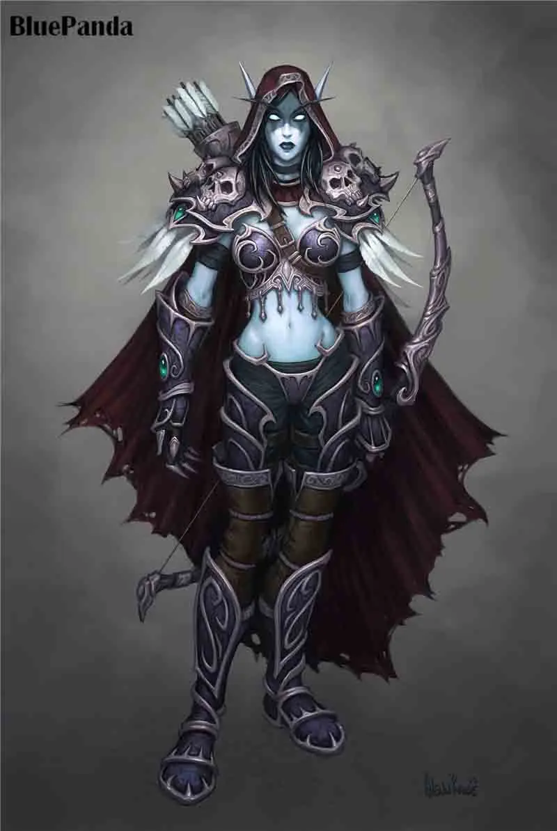 Warcraftes World Сильвана Ветрокрылая темный эльф картины на стену печатает холст живопись домашний декор, произведение искусства плакат - Цвет: YX1201(No Frame)