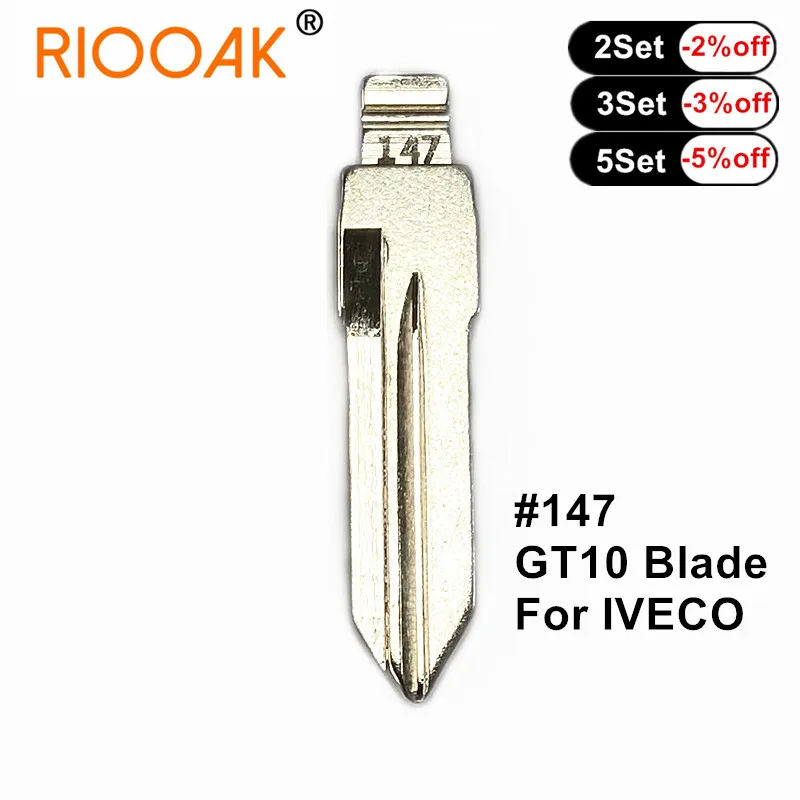 

10pcs/lot #147 lishi GT10 Metal Blank Uncut Flip KD VVDI Remote Key Blade For IVECO Auto Replacement Parts Interior parts