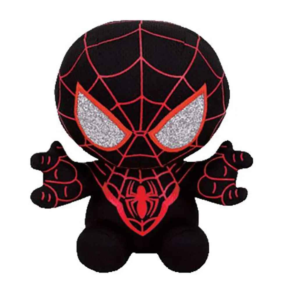 Black Spider-man Ty Beanie для малышей, серия супергероев Marvel, Железный человек, Человек-паук, Халк, Черная пантера, плюшевая игрушка, детский подарок, 15 см - Цвет: Black Spider-man