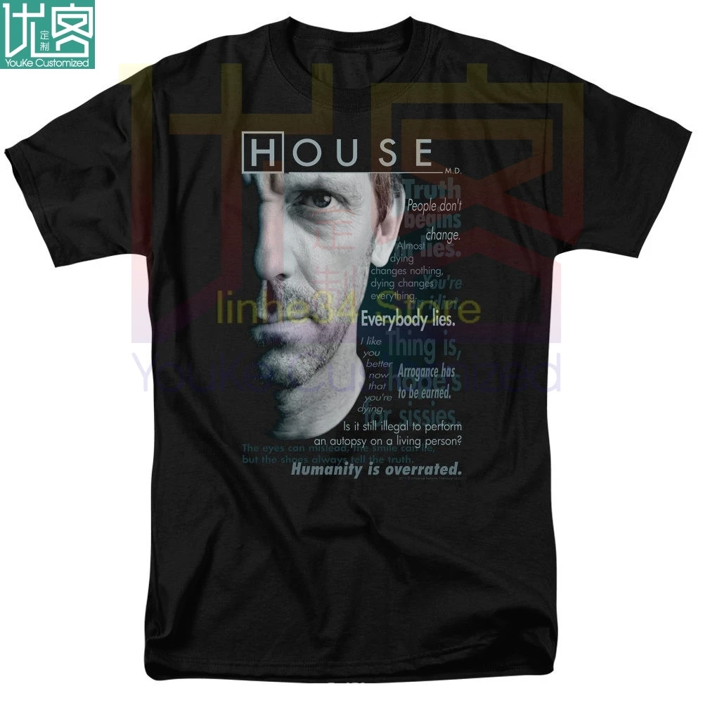 

Design House Tv Show Dr. House Quotes Houseisms Licensed Adult All Sizes Crew Neck Short-Sleeve Mens T Shirts