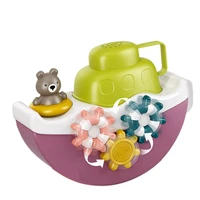 baby bath sprinkle toy wall mountable ship pool bathtub bath playing water toy with alphabet block blocks for kids