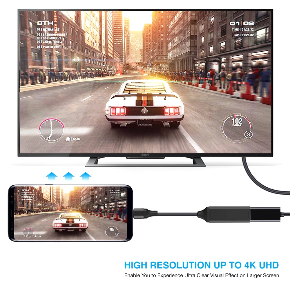Новинка адаптер 4K USB3.1 C USB Type к HDMI-совместимый штекер-гнездо кабель конвертер для