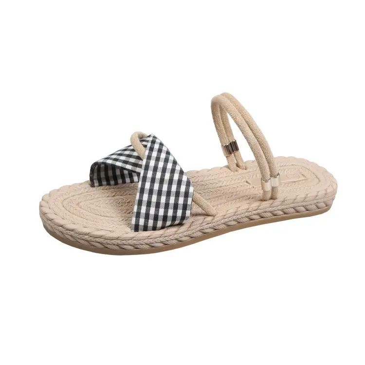 

2021 New Summer Women Sandals Simple Silk Bow Flat Shoes Ladies Beach Shoes New Outdoor Casual Sandalias