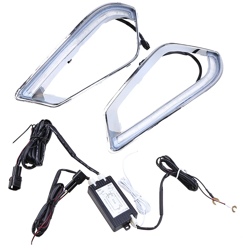 Дневные ходовые огни POSSBAY белые и желтые светодиодсветодиодный дневные для Chery