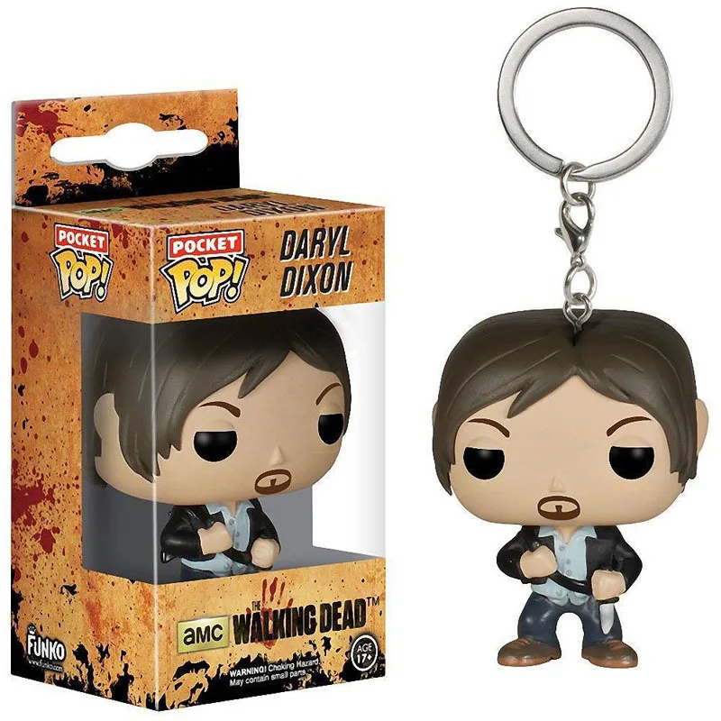 

1 Pop Walking Dead Keychain Walking Dead Peripheral Toy Daryl Pendant Negan