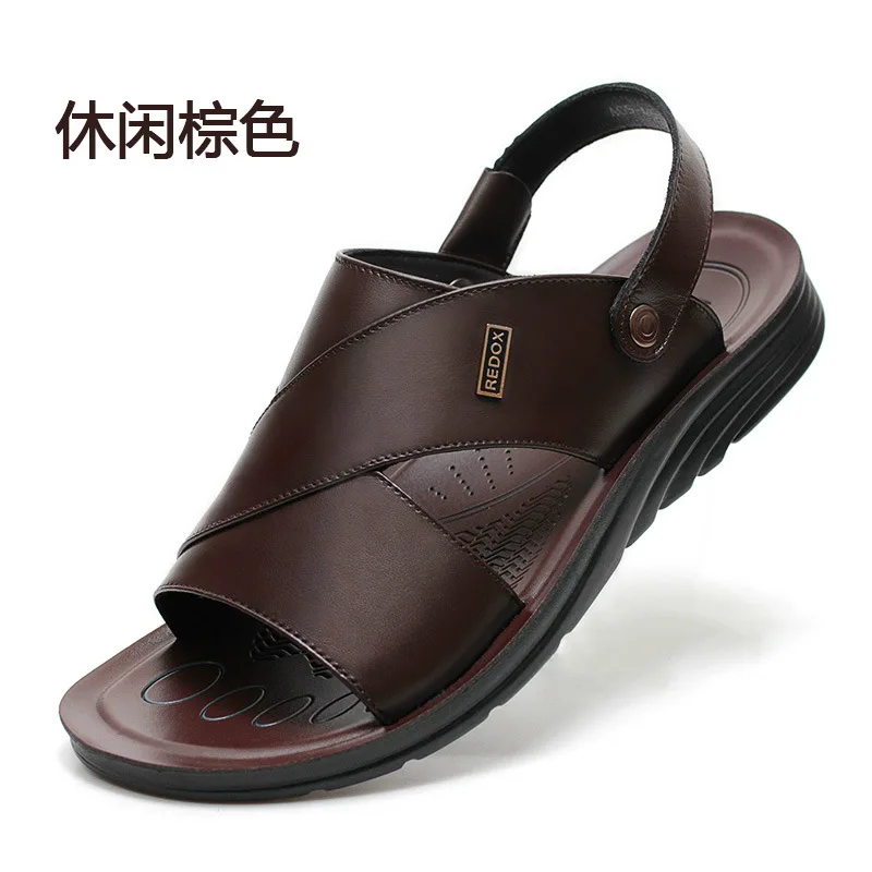 Размер 38-44 мужские сандалии из натуральной кожи летние мужская обувь без