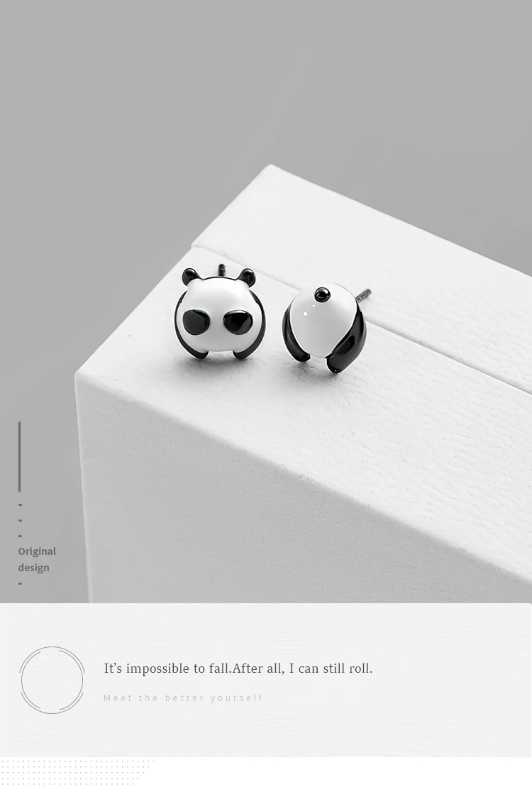 Thaya Lucky Cute Panda серьги-клипс Серебро 925 дизайн история ювелирных изделий для женщин элегантный подарок