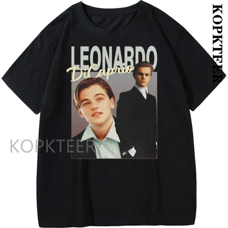 

Леонардо ДиКаприо Мужская футболка размера плюс 100% хлопковая забавная футболка для мужчин и женщин, топ футболки FamousTrendy уличная футболка