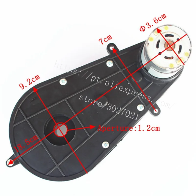 Детский Электрический автомобильный редуктор с высоким крутящим моментом 12 В/6 В