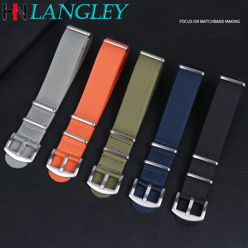 Ремешок из нейлона и холста для наручных часов мягкий браслет Zulu с пряжкой