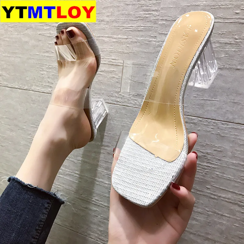 Новинка летние золотые сандалии женская обувь прозрачные высокие туфли лодочки