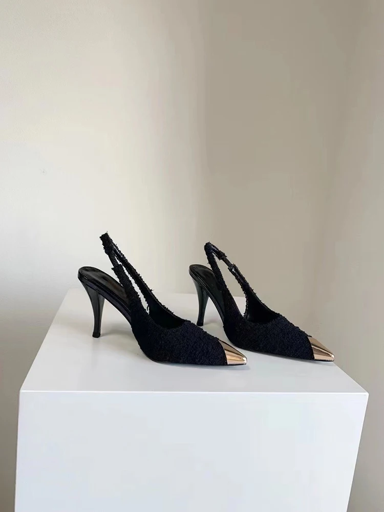 UVRCOS 2022 новейшие весенние туфли на высоком каблуке с острым носком ремешком пятке