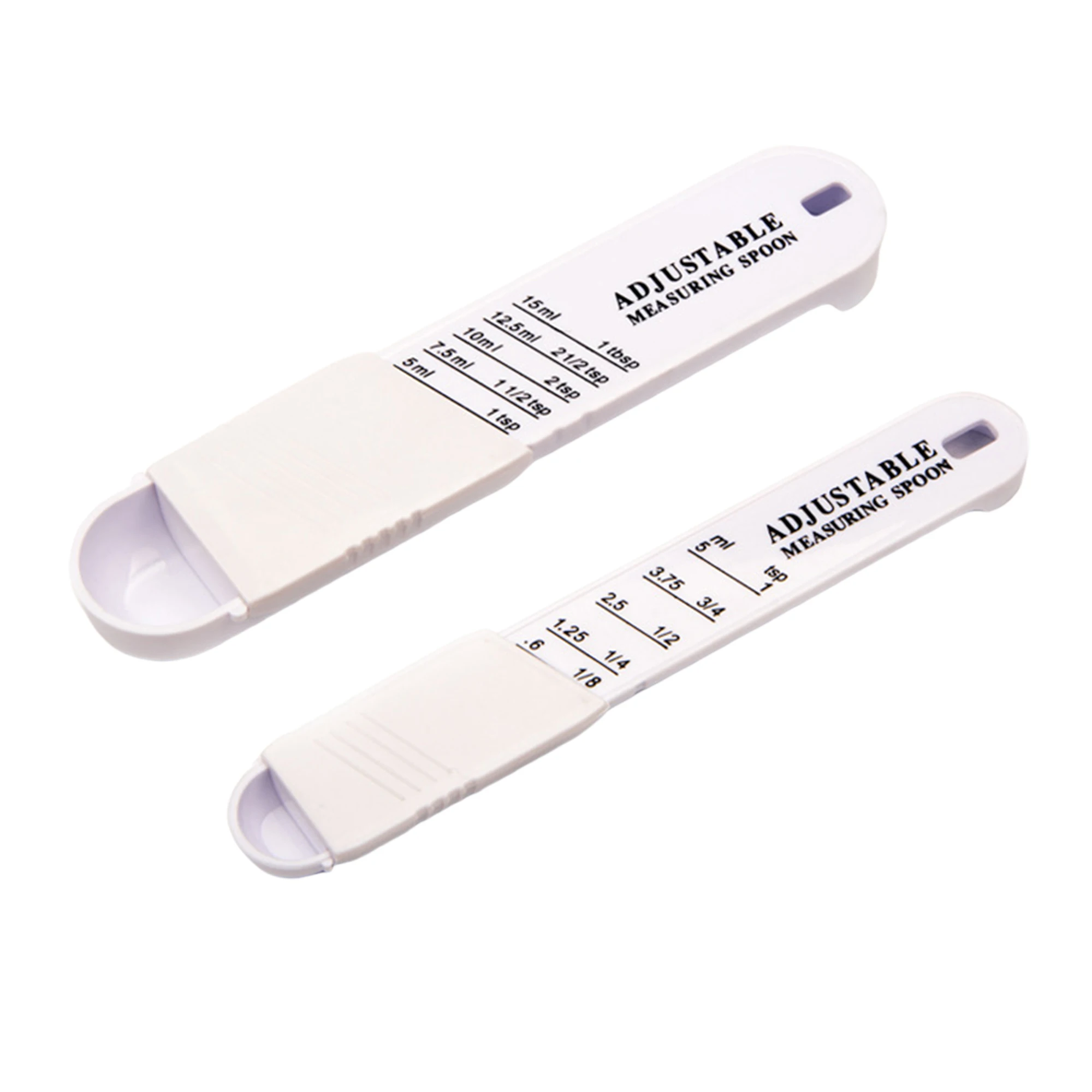 Набор регулируемых кухонных мерных ложек 2 шт. легкие Пластиковые мерные ложки