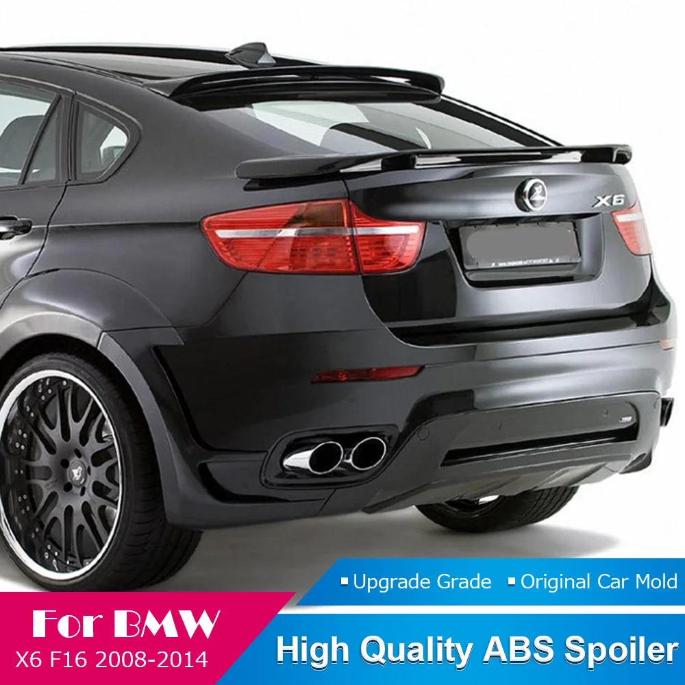 Автомобильный Стайлинг подходит для BMW X6 X Series F16 2008 до 2014 Черный Спойлер ABS пластик