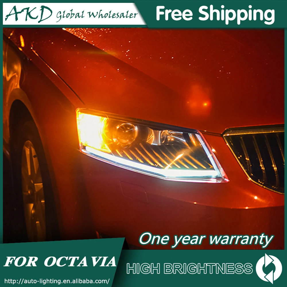 Фары для автомобиля Skoda Octavia 2015-2017 DRL дневные ходовые огни фары светодиодные