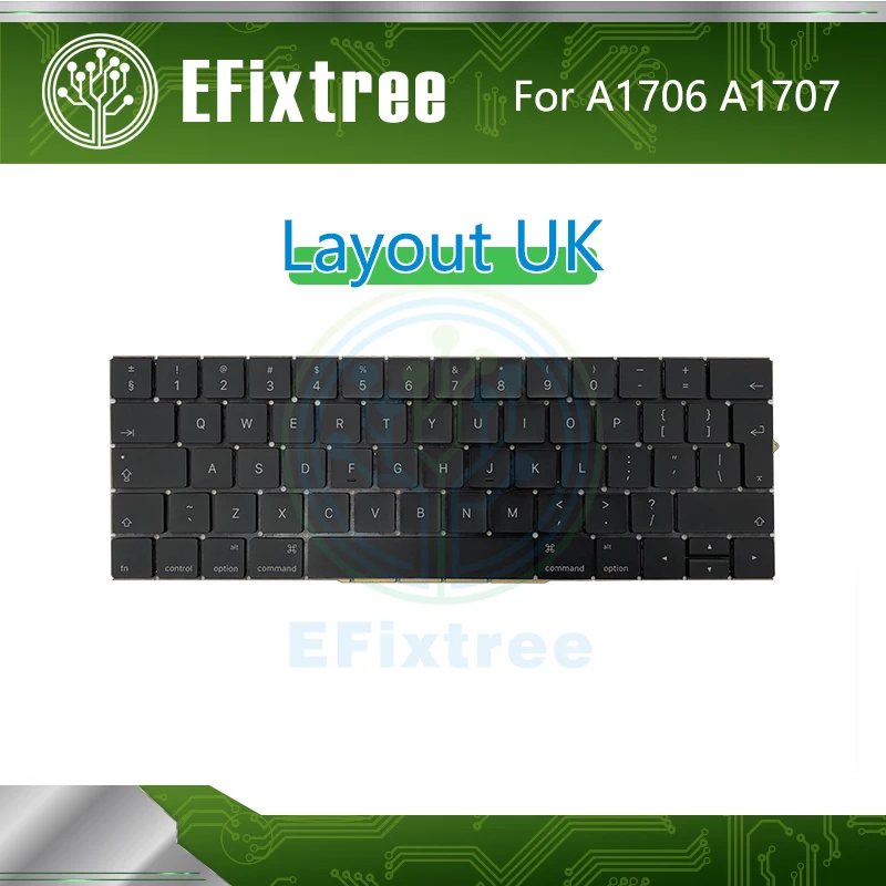 Клавиатура A1706 с английской раскладкой для Macbook Pro Retina клавиатура 15 дюймов A1707 EMC 2016