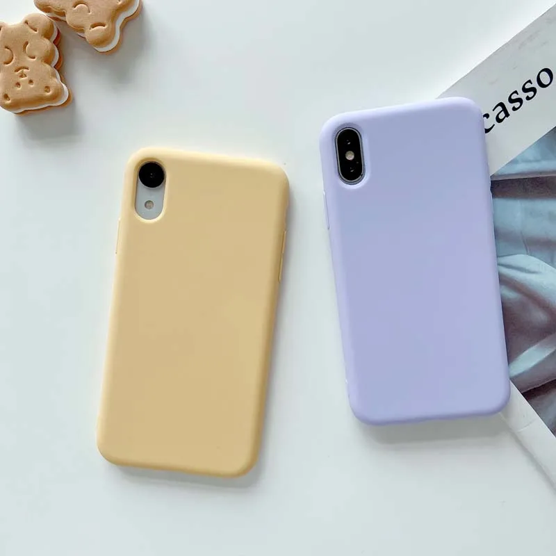 

Stylish Color Candy Case For iPhone 12 11 Pro Max Cute Matte shockproof Cover for iPhone X XR XS MAX mini 7 8 6 6S Plus SE2020
