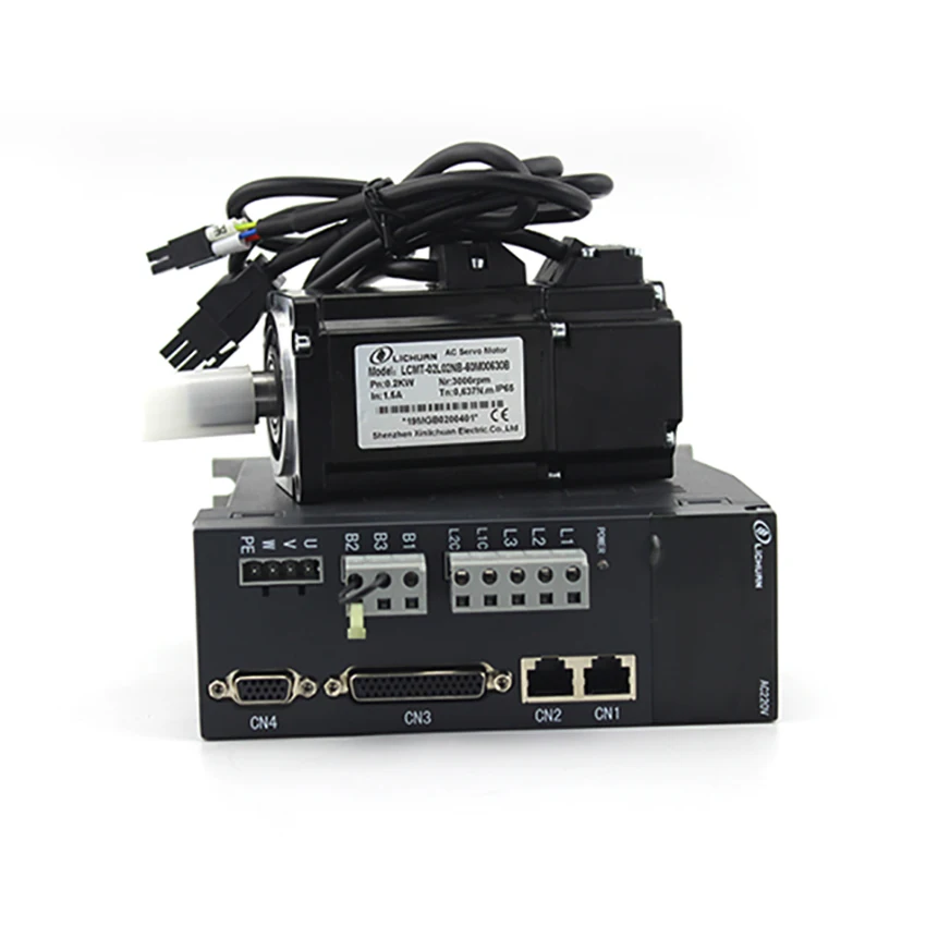 Рама Nema24 60 мм 200 Вт 0.637n.m 60ST-0630 3000 об/мин с кабелями сервомотор переменного тока и