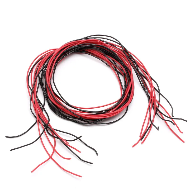 

Силиконовый гибкий провод 26AWG, многожильный медный кабель 10 футов RC, черный, красный
