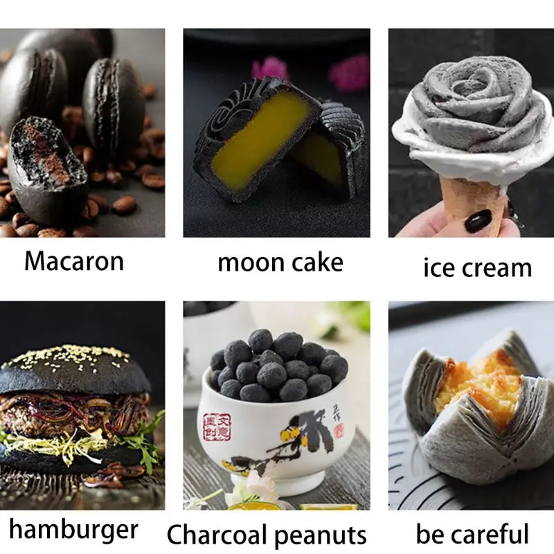 

20/50g Edible Black Bamboo Charcoal Powder Cosmetic Ingredients Food DIY C6UE