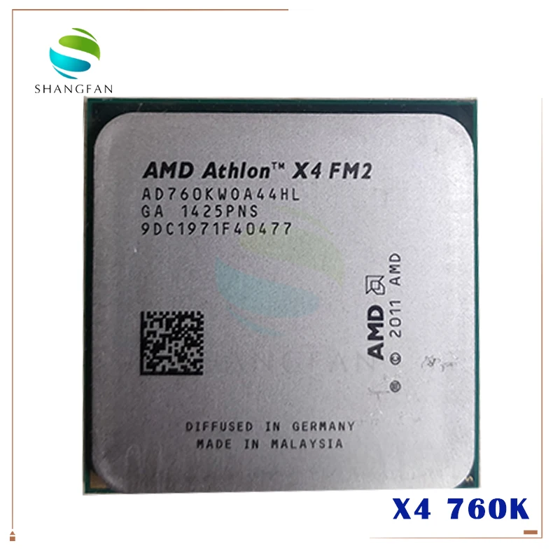 

AMD Athlon X4 760 X4 760K X4-760K AD760KWOA44HL четырехъядерный 3,8 ГГц 4 Мб 100 Вт четырехъядерный процессор Socket FM2