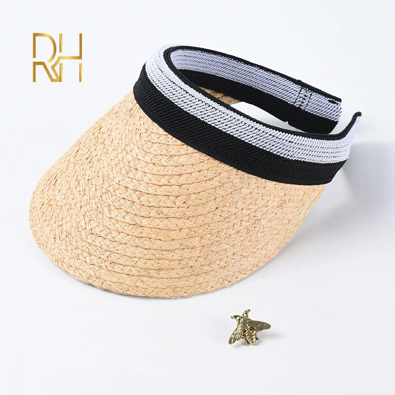 RH Солнцезащитная соломенная Рыбацкая шляпа от солнца летняя уличная пляжная