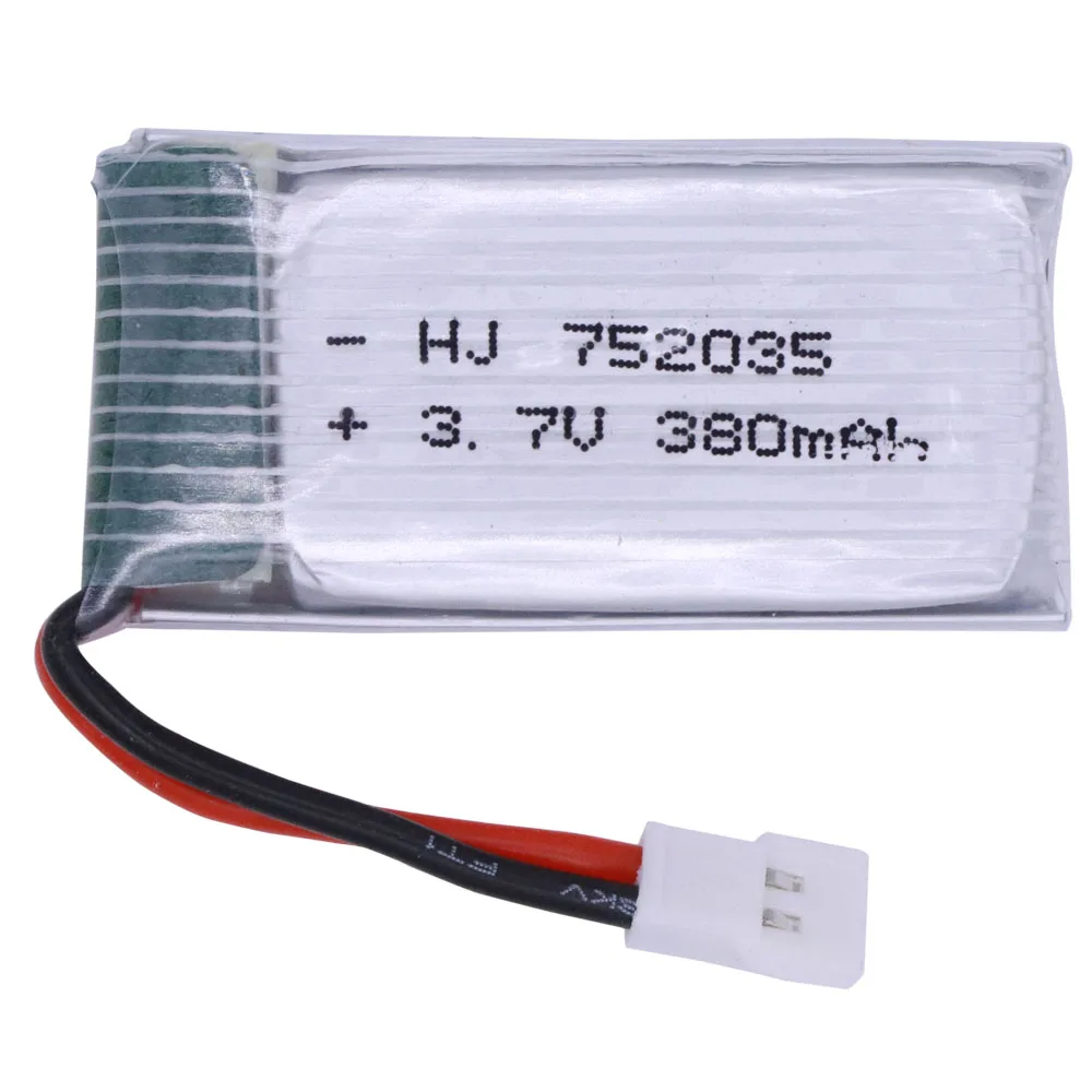 Литий полимерная батарея 25c 3 7 В 380 мА/ч для моделей Hubsan X4 H107 L D JD385 JD388 RC Aircraft multirotors