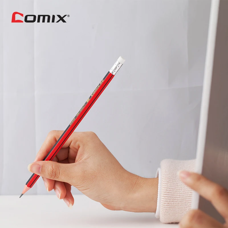 Карандаш Comix 12 шт./лот графит HB из липы шестиугольной формы набор для набросков