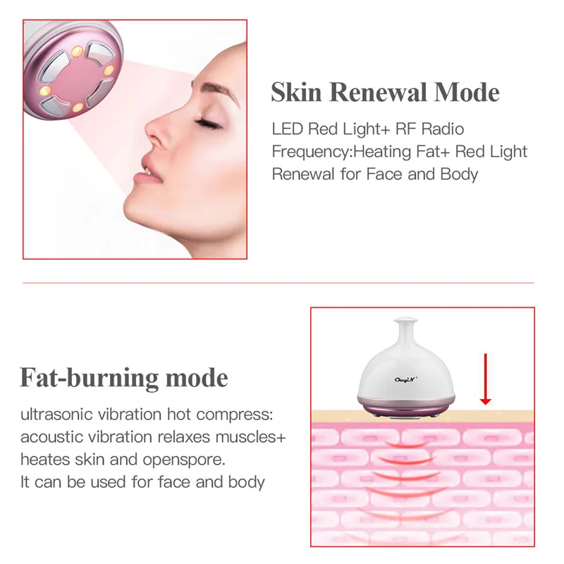 CkeyiN ультразвуковой массажер для похудения кавитация светодиодная радиотерапия