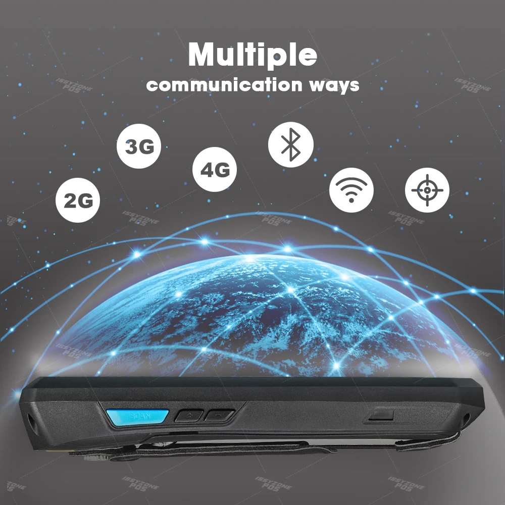ISSYZONEPOS карманный компьютер 1D 2D POS терминал сканер Android 8 1 Беспроводной 4G система