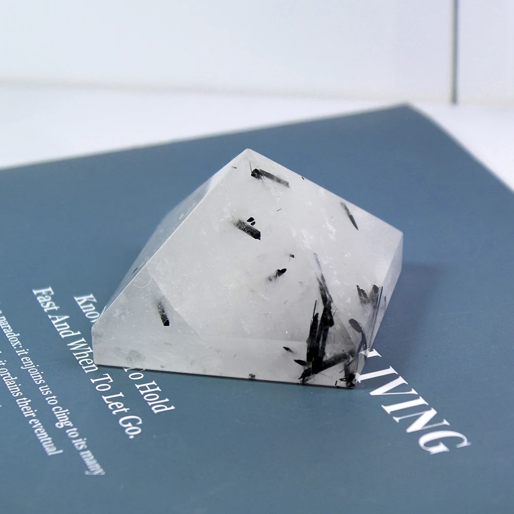 Runyangshi 3 5 см 1 шт. натуральные черные волосы искусственная пирамида черное