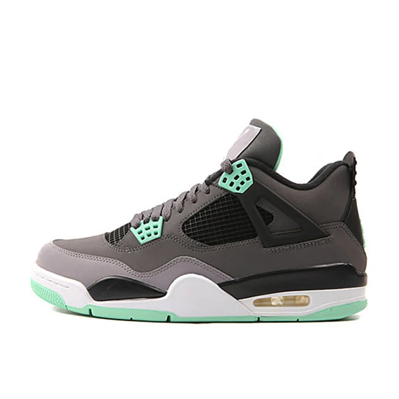 Мужские баскетбольные кроссовки Nike Air Jordan 4 спортивные для улицы крутые Серые 408452
