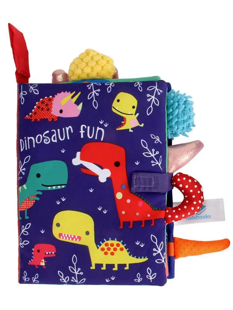

Игрушка Монтессори для детей 0-36 м, тканевая книга с динозавром, Китом, тканевая книга для раннего развития, сенсорная игрушка для малышей