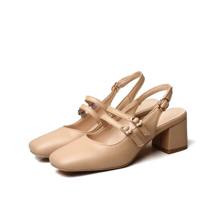 

Обувь на высоком квадратном каблуке; Женская обувь на высоком каблуке; Женские туфли-лодочки; Большие размеры