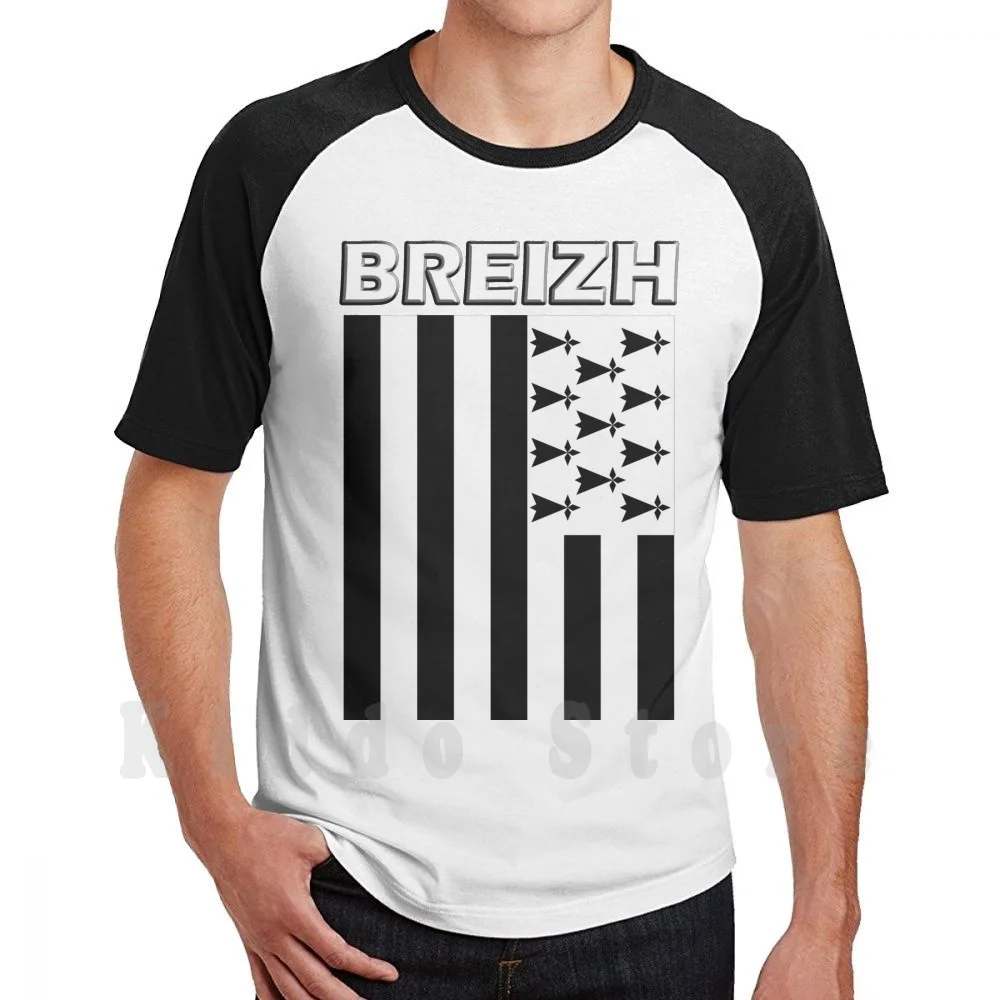 Bzh-Breizh-Бретань Франция футболка Сделай Сам Большой размер 100% хлопок Bzh бревиж